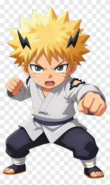 Naruto In Fighting Stance PNG