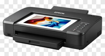 Epson Printer Displaying Colorful Image PNG
