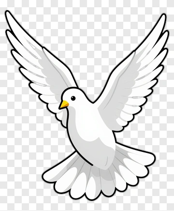 White Dove In Flight PNG