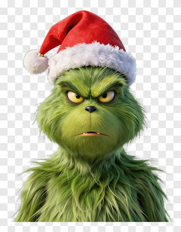The Grinch In A Santa Hat PNG