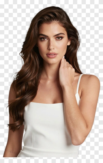 Elegant Woman Portrait PNG