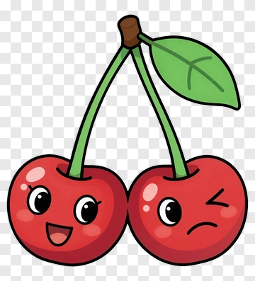 Two Smiling Cherries PNG