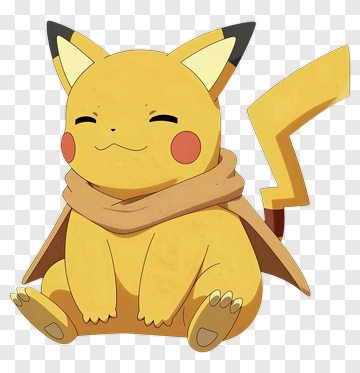Pikachu Wearing A Scarf PNG