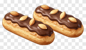 Chocolate Almond Eclairs PNG