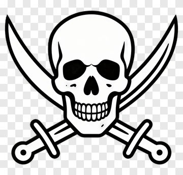 Pirate Skull And Crossed Swords PNG