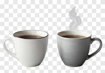Two Coffee Cups With Steam PNG