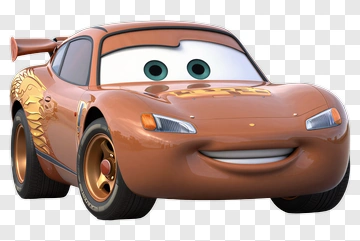 Lightning McQueen Smiling Race Car PNG