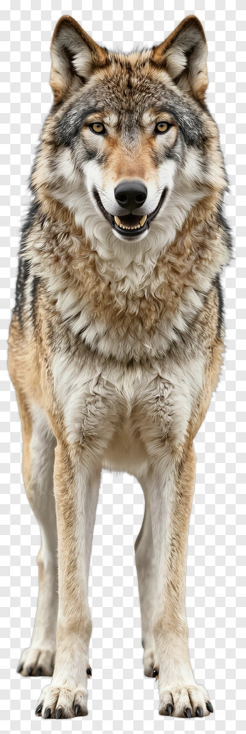 Wolf With Alert Expression PNG