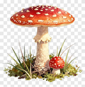 Fly Agaric Mushroom In Nature PNG