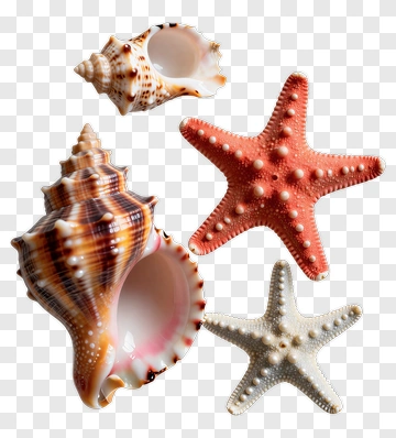 Seashell And Starfish PNG
