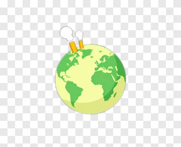 Earth With Industrial Pollution PNG