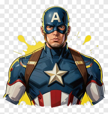 Captain America In Star-Spangled Uniform PNG
