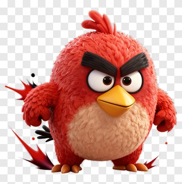 Red Angry Bird Character PNG