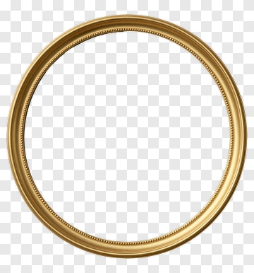 Gold Round Mirror PNG