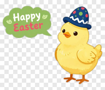 Happy Easter Chicken PNG