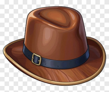 Classic Brown Fedora Hat PNG