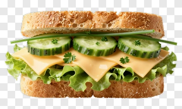 Fresh Sandwich With Cucumber And Cheese PNG