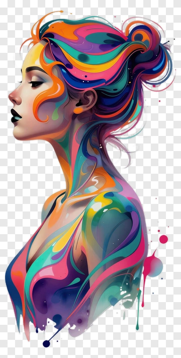 Abstract Woman Portrait PNG