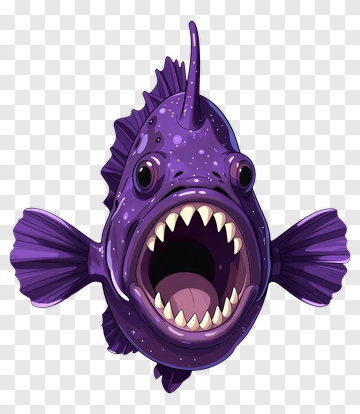 Purple Fangtooth Fish PNG