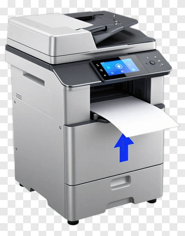 Modern Office Printer With Output Arrow PNG