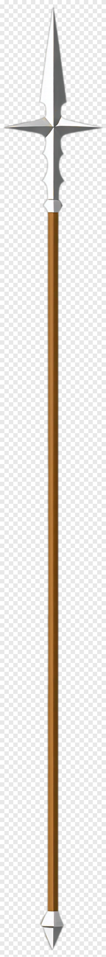Spear With Wooden Shaft And Metallic Head PNG