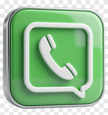 Green Phone Icon With Speech Bubble PNG