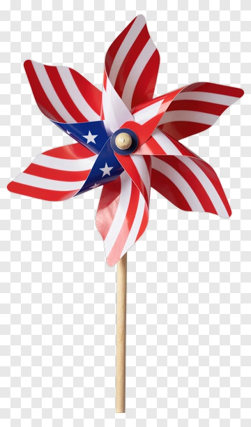 American Flag Pinwheel PNG