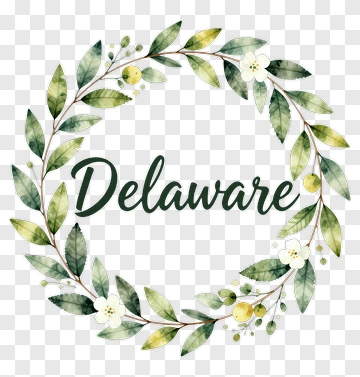 Delaware Wreath Design PNG