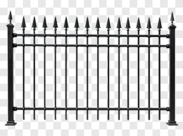 Black Iron Fence PNG