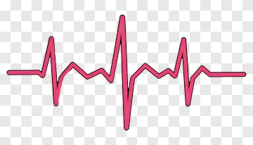 Pink Heartbeat Line PNG