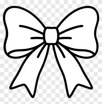Simple White Bow PNG