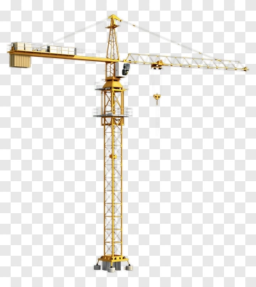 Yellow Construction Crane PNG