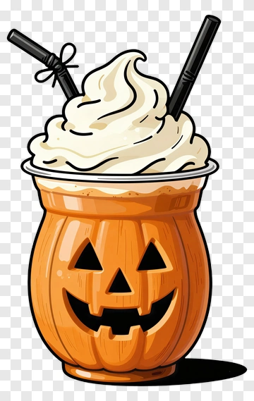 Pumpkin Drink With Whipped Cream PNG