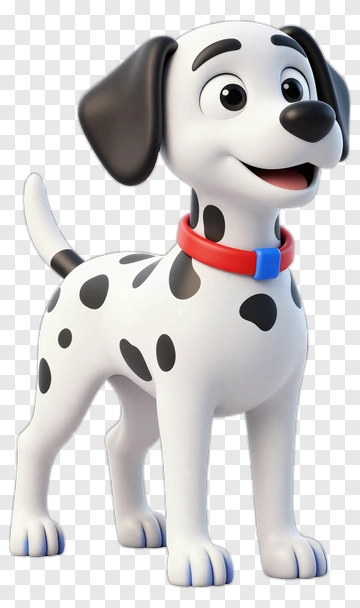Happy Dalmatian Cartoon Dog PNG
