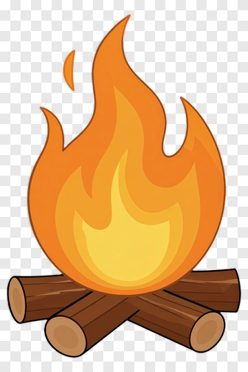Campfire With Logs PNG