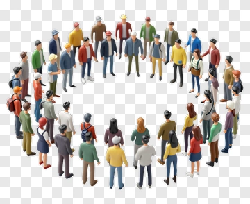 Group Of People Standing In Circle PNG