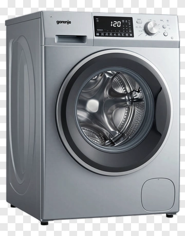 Silver Washing Machine PNG