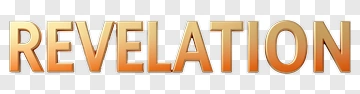 Revelation Text In 3D Gold And Orange PNG