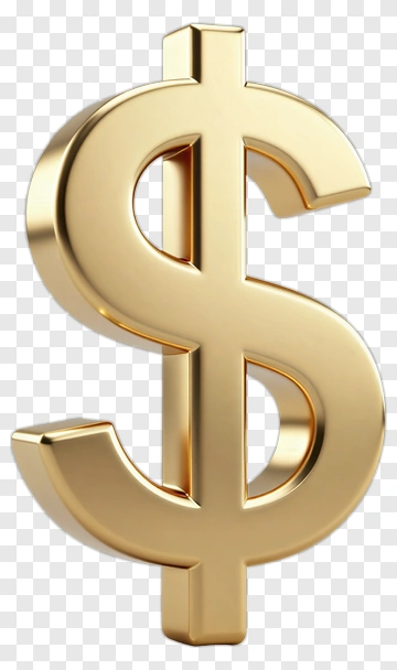 Golden Dollar Sign Icon PNG
