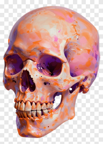 Painted Skull PNG