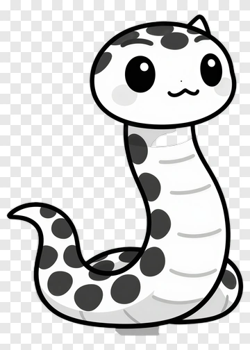 Cute Cartoon Snake With Spots PNG