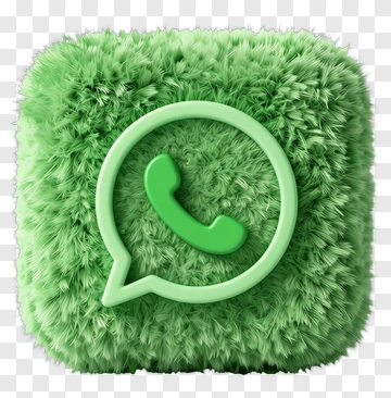 Furry WhatsApp Icon On Green Cube PNG