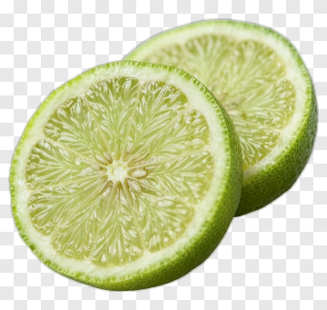 Fresh Lime Sliced In Half PNG