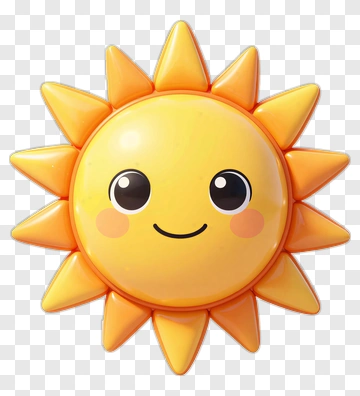 Cartoon Sun Character PNG