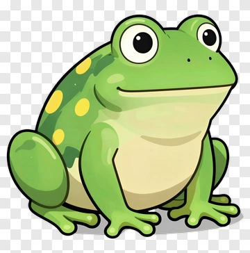 Green Frog With Yellow Spots PNG