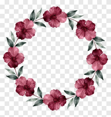 Pink Flower Wreath PNG