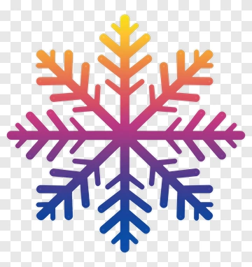 Rainbow Snowflake PNG
