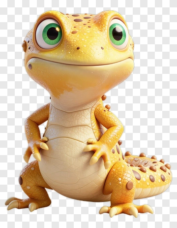 Yellow Gecko PNG