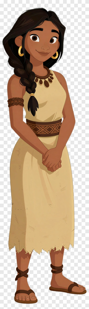 Princess Moana In Traditional Attire PNG