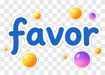 Favor Text Design With Colorful Bubbles PNG